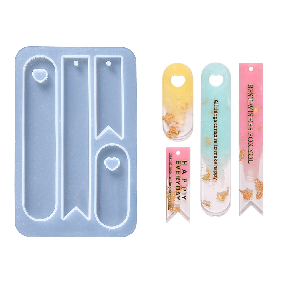 Resin Art Made Simple Book - Oval Bookmark Silicone Mold Heart Bookmark
