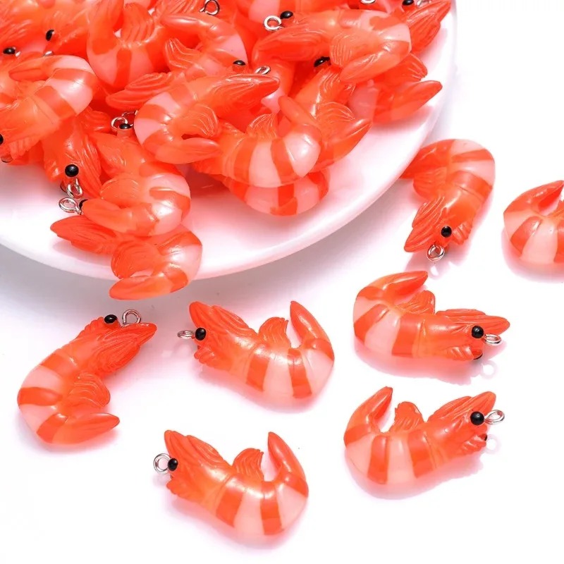 Resin Art Jewellery Kit - 10Pcs Acrylic Resin Cartoon Seafood Charms