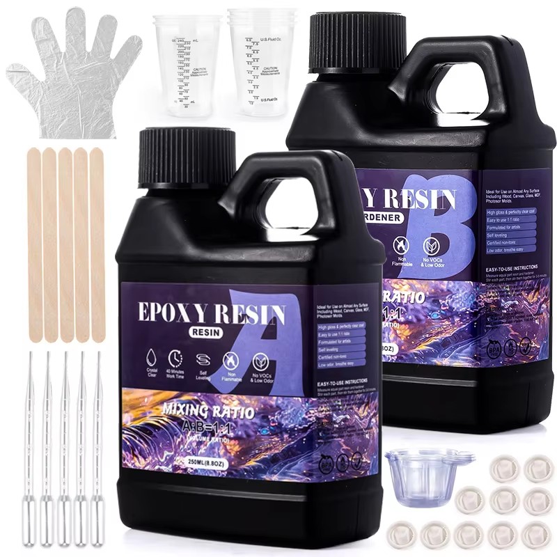 Resin Art Kit For Beginners - Easy Mix 1:1 Epoxy Resin Kit