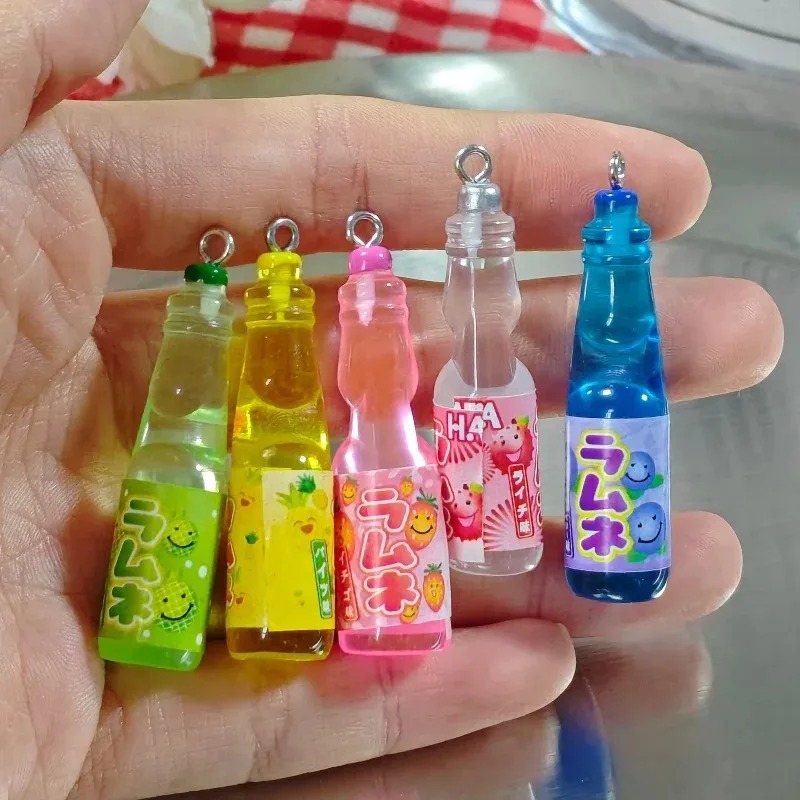 Resin Art Jewellery Kit - 10Pcs Tiny Soda Bottle Resin Charms