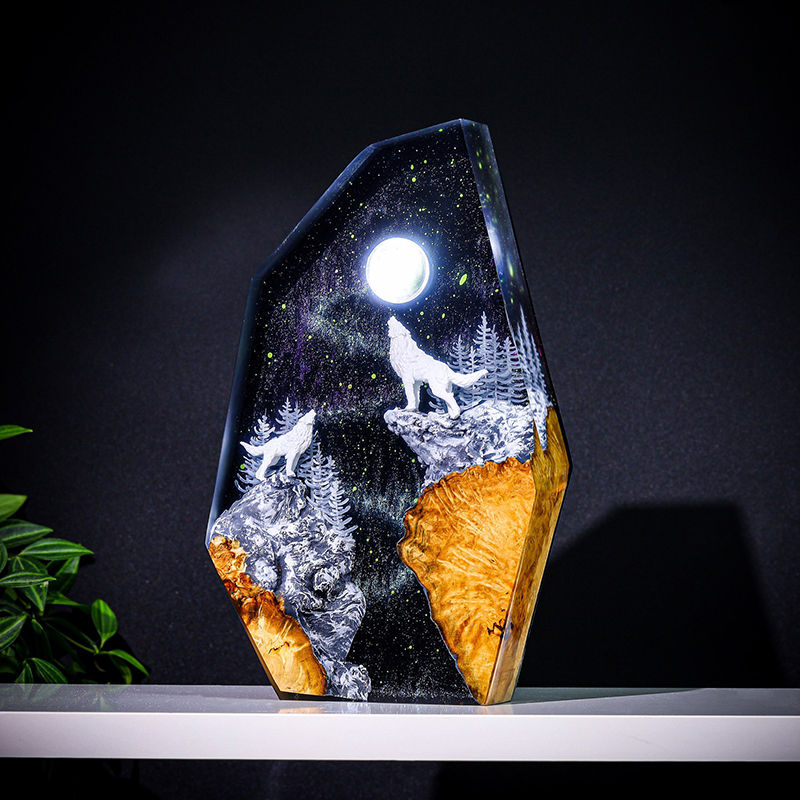 Resin Art Light - Nature Animals Figure Organism Resin Table