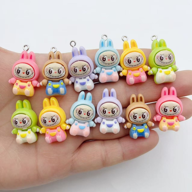 Resin Art Jewellery Kit - 10Pcs Kawaii Rabbit Strawberry House Resin