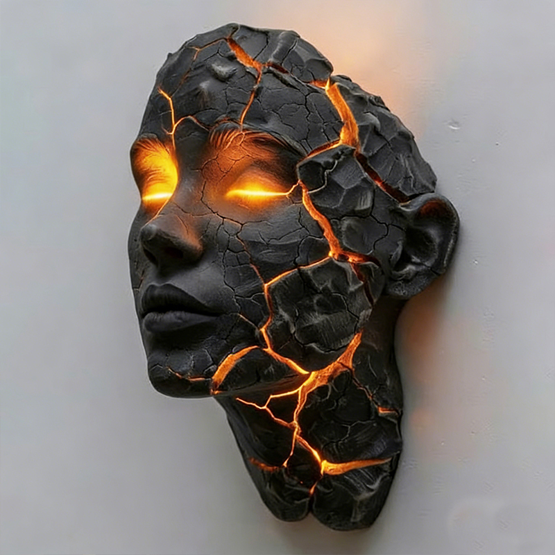 Resin Art Light - 2026 New Resin Cracked Soul Wall
