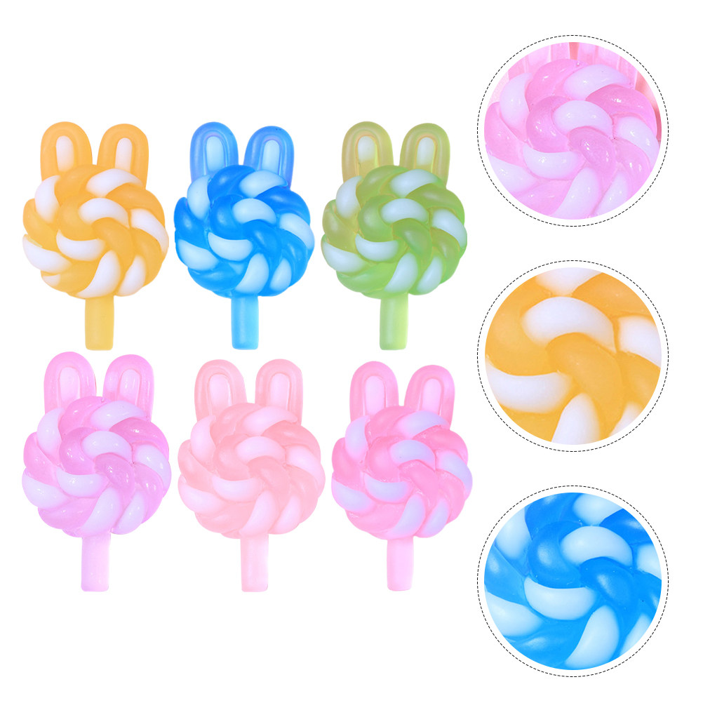 24Pcs Cute Cartoon Lollipop Ch - Resin Art Pendant recension och pris