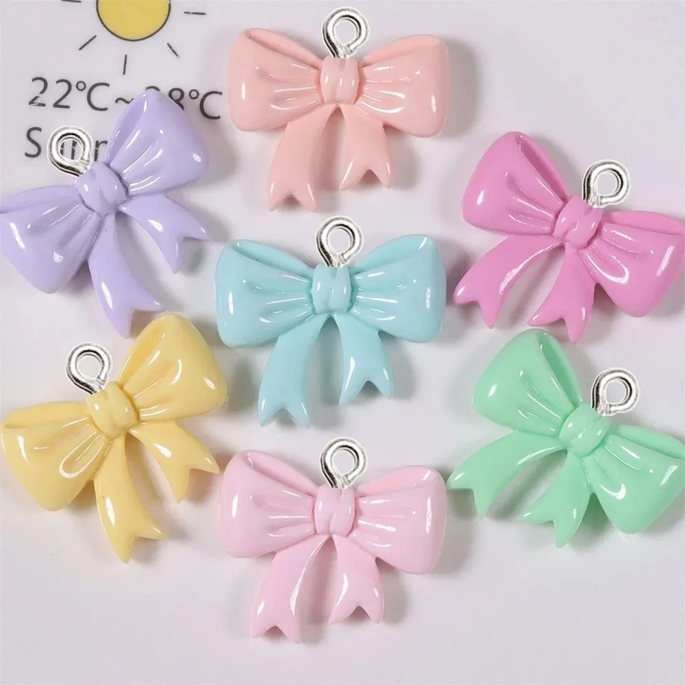 10 Pieces Candy Color Bow Resi - Resin Art Jewellery Kit recension och pris