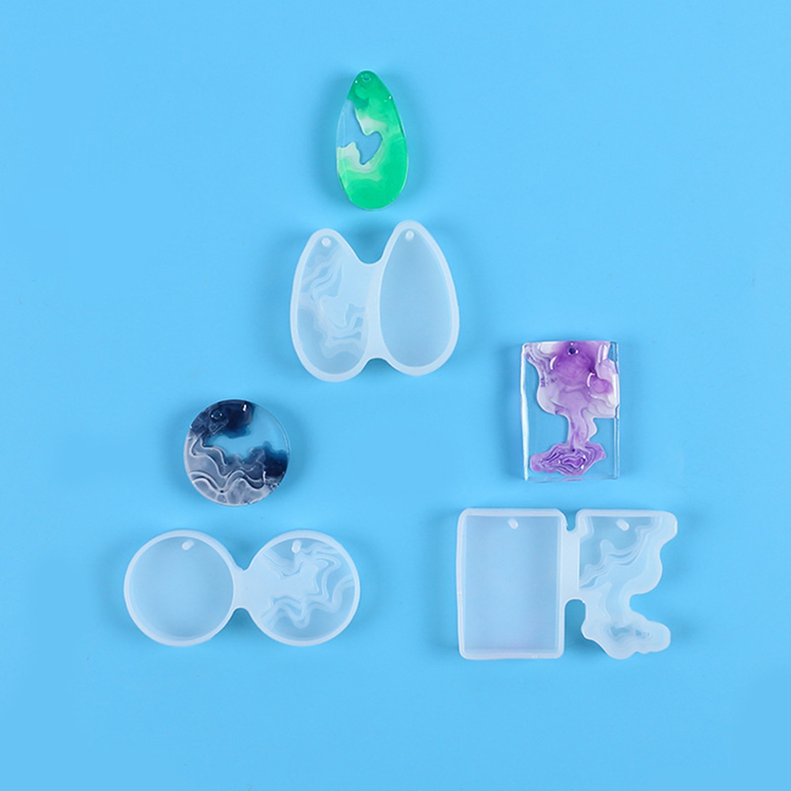 3pcs DIY Crystal Mold Set Roun - Resin Art Geode recension och pris
