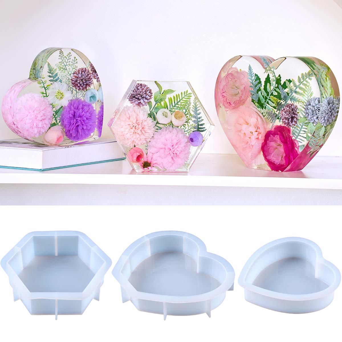 Large Love Silicone Mold DIY H - Resin Art Heart recension och pris