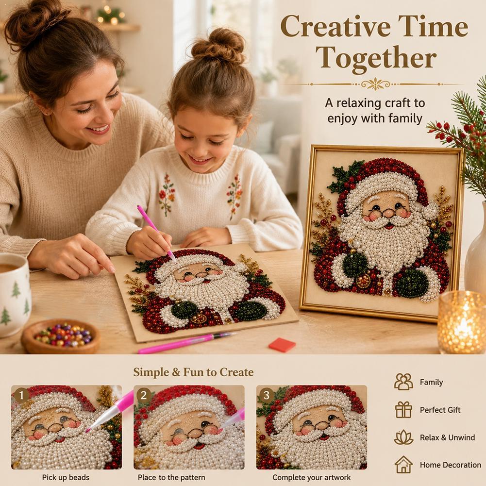 Christmas Santa Claus Pearl Ar - Resin Art For Kids recension och pris