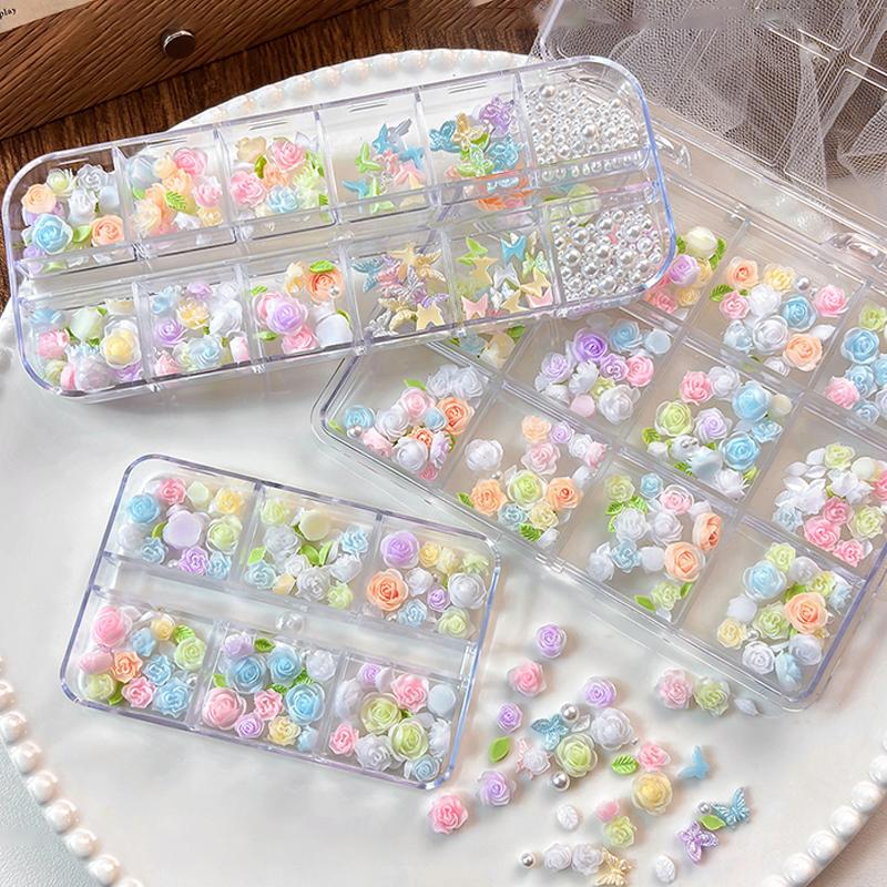 3D Nail Art Decoration Kit 6 1 - Resin Art Using Flowers recension och pris