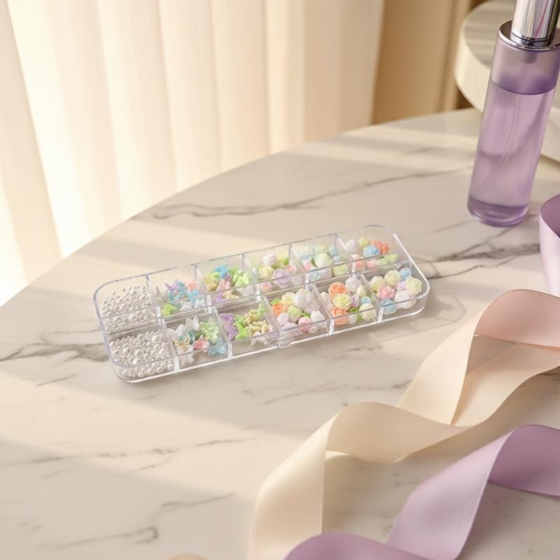 3D Nail Art Decoration Kit 6 1 - Resin Art Using Flowers recension och pris