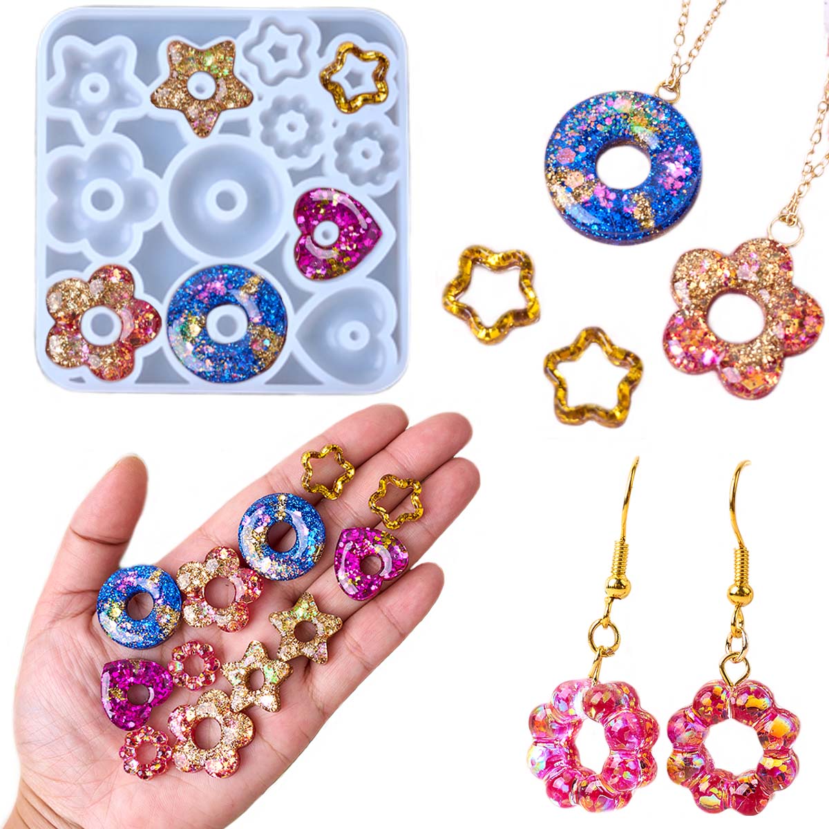Multifuntional Jewelry Silicon - Resin Art Heart recension och pris