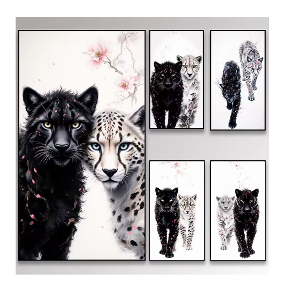 Shadow Leopard 5D Diy Diamond  - Resin Art Kit For Beginners recension och pris