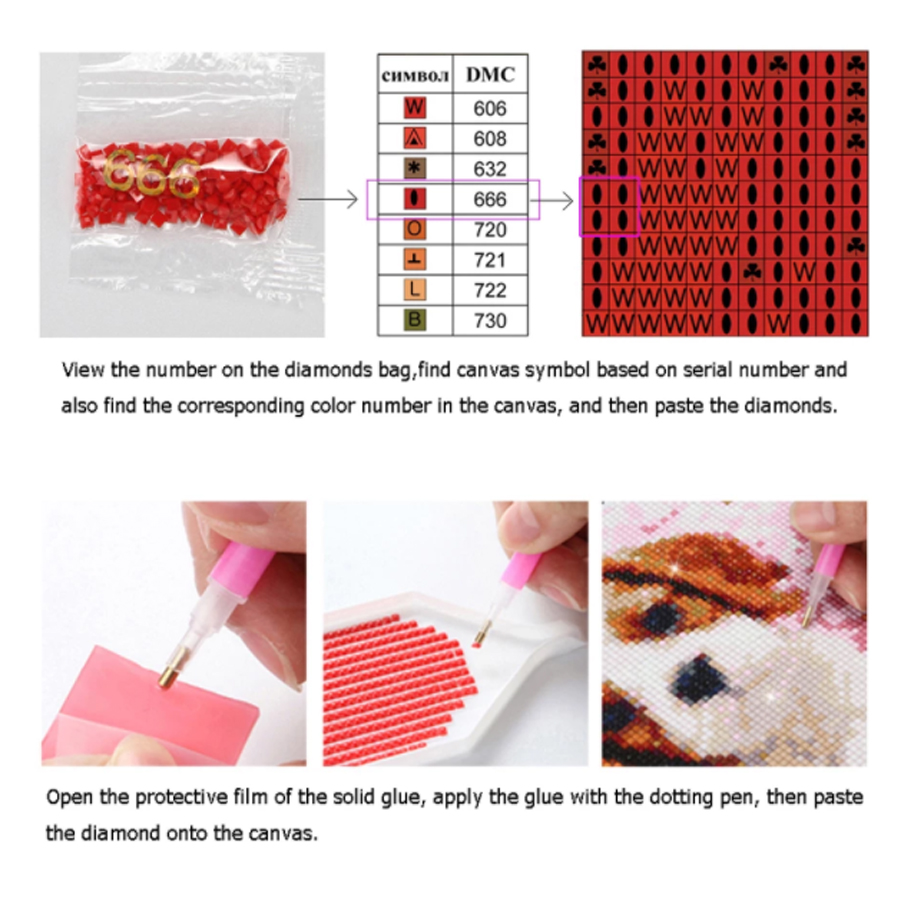 Shadow Leopard 5D Diy Diamond  - Resin Art Kit For Beginners recension och pris