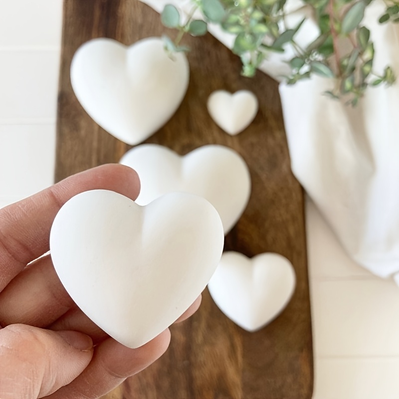 5pcs Heart-Shaped Gypsum Candl - Resin Art Heart recension och pris