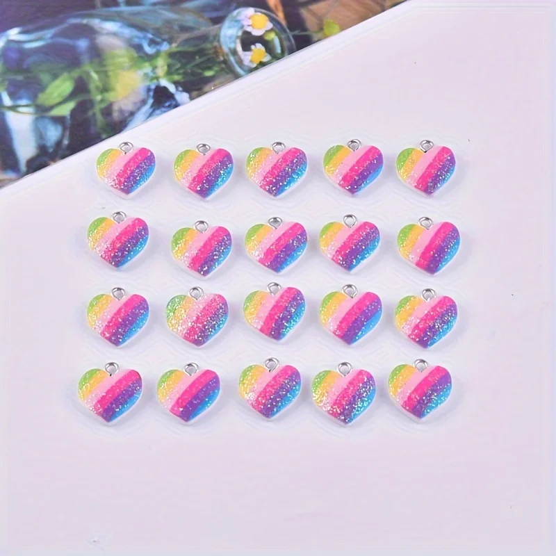 10Pcs Colorful Heart Resin Cha - Resin Art Jewellery Kit recension och pris
