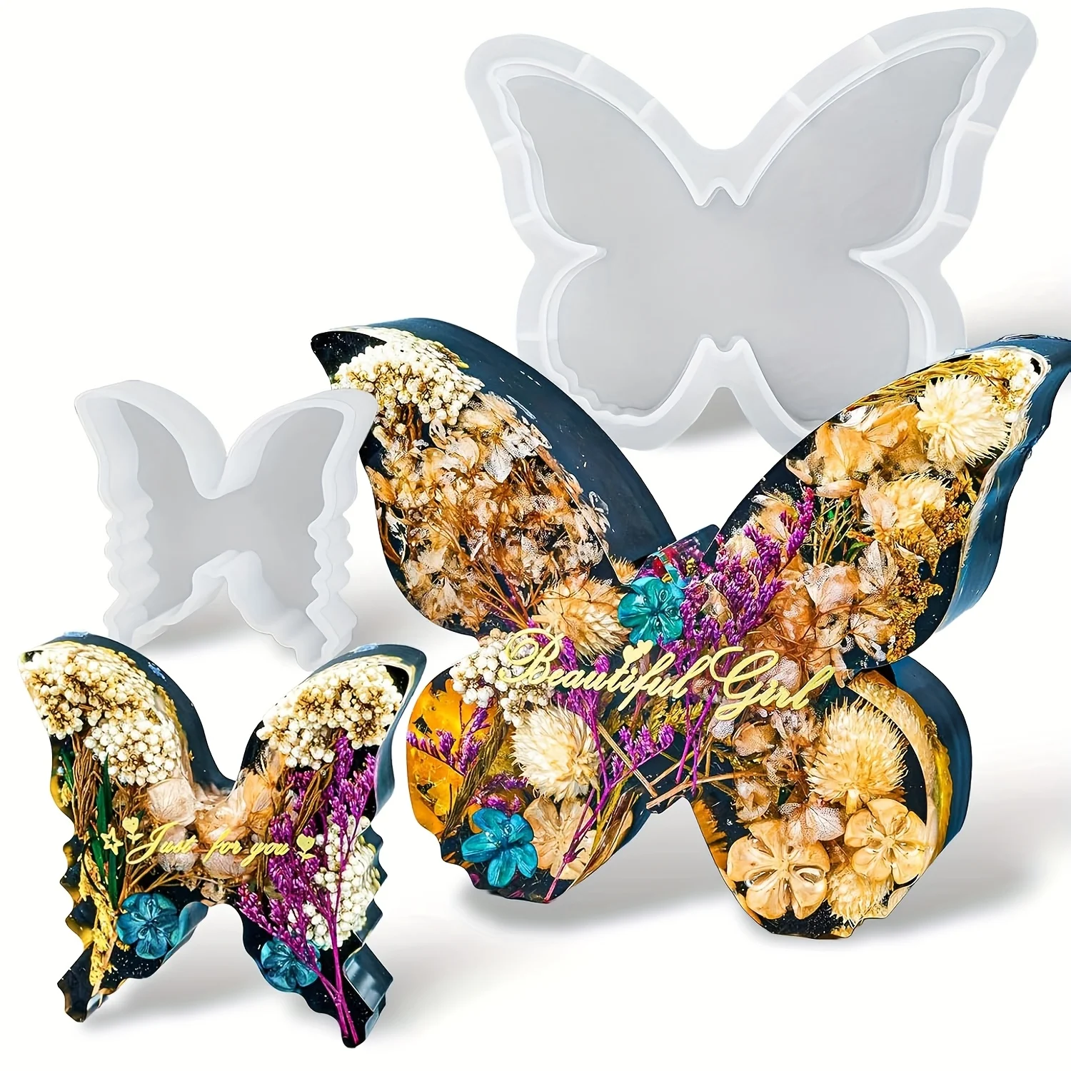 Two sizes of butterfly resin m - Resin Art Tools recension och pris