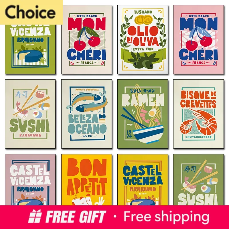 2026 Cartoon Funny Food Poster - Resin Art Quote recension och pris
