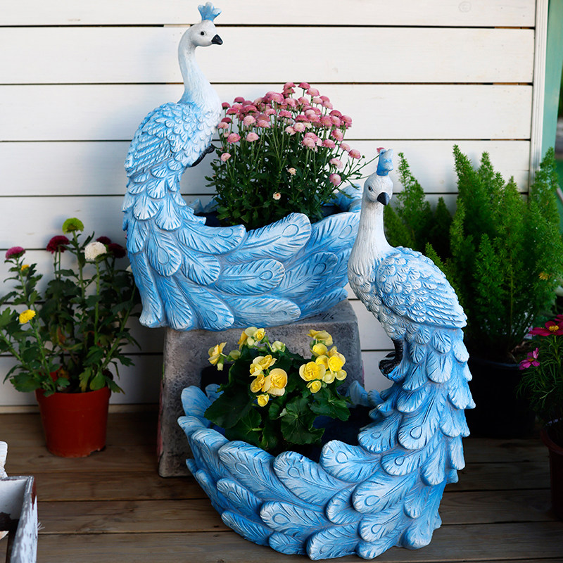 Garden Large Peacock Planter C - Resin Art Floor recension och pris