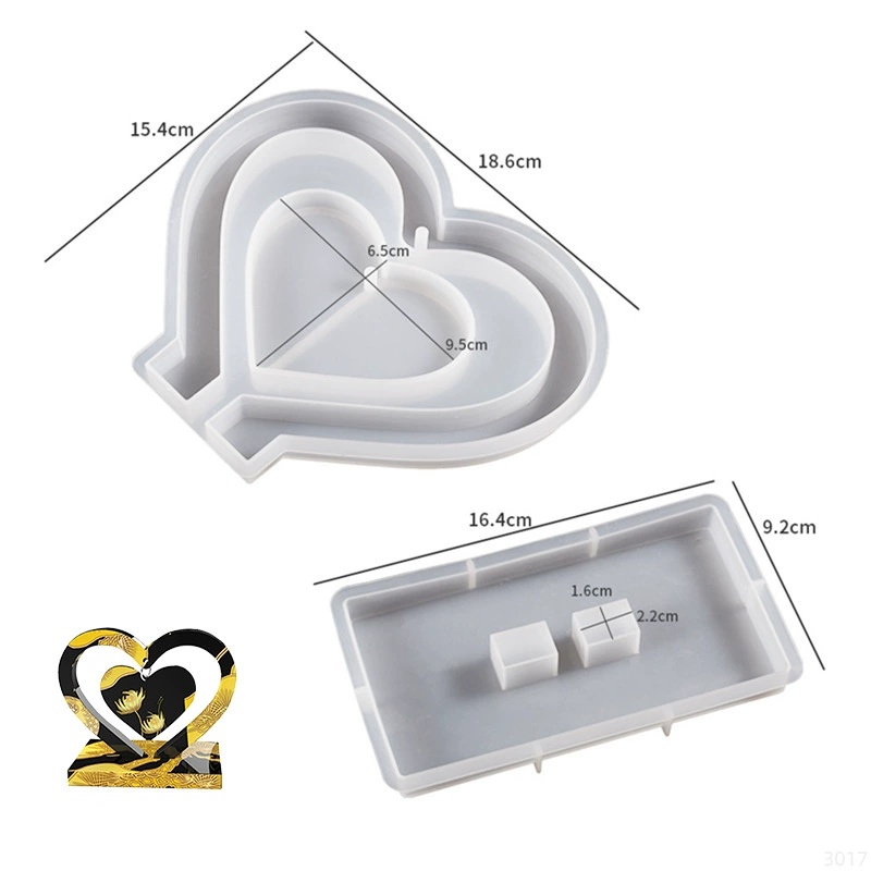 Letter Mm Epoxy Resin Silicone - Resin Art Heart recension och pris