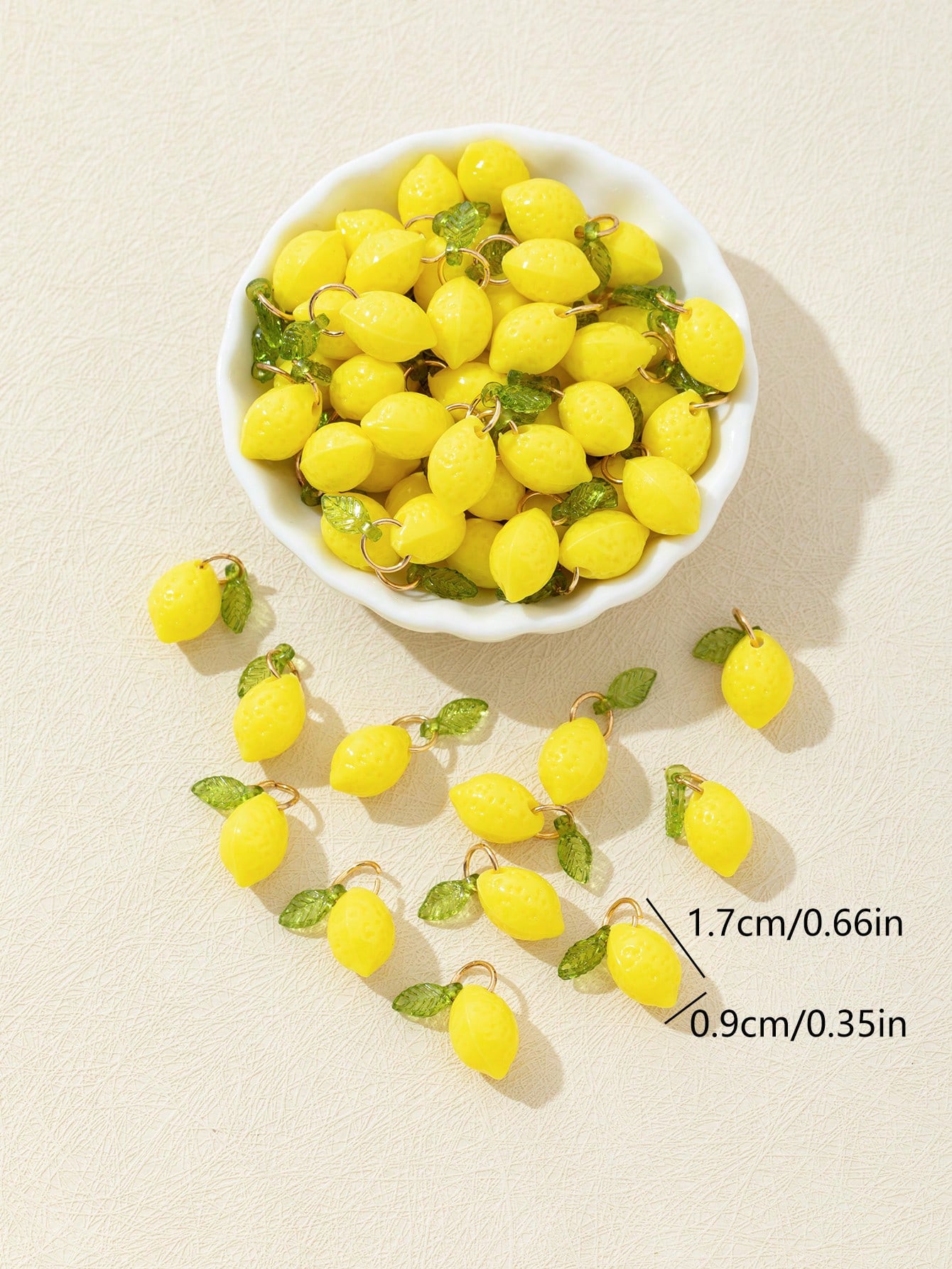 10Pcs 3D Lemon Resin Charms Pe - Resin Art Pendant recension och pris
