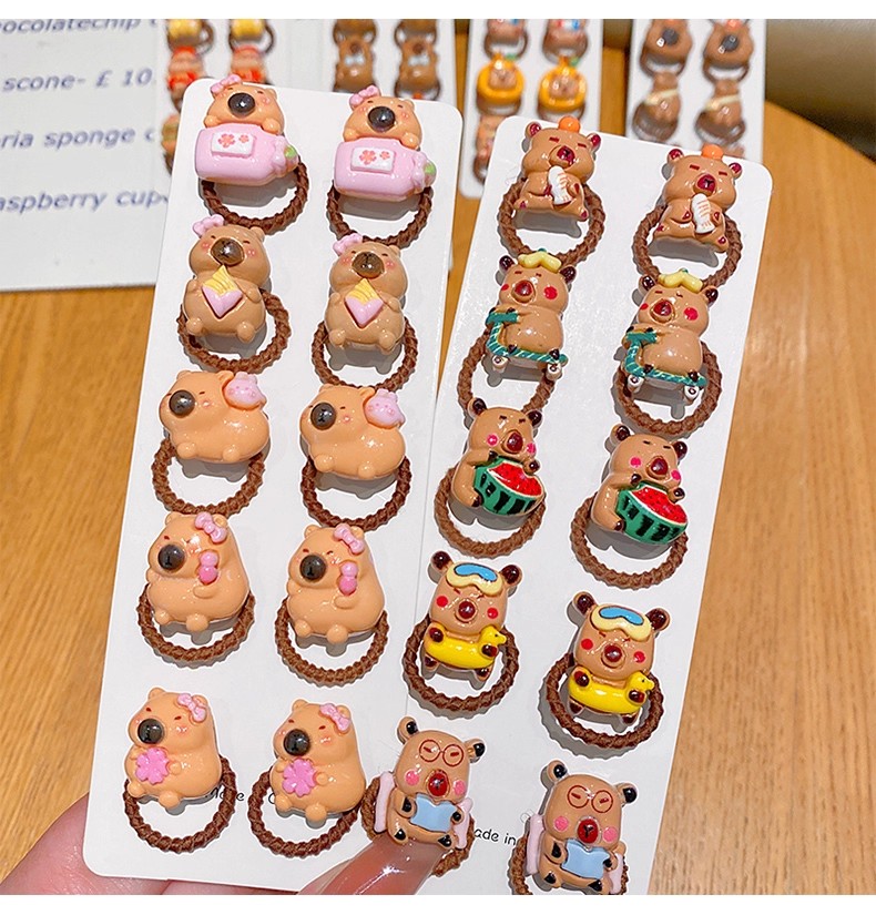 Cartoon Capybara Hair Ties for - Resin Art For Kids recension och pris