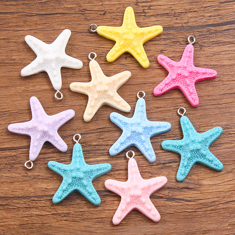 10Pcs Dopamine Color Starfish  - Resin Art Bracelet recension och pris