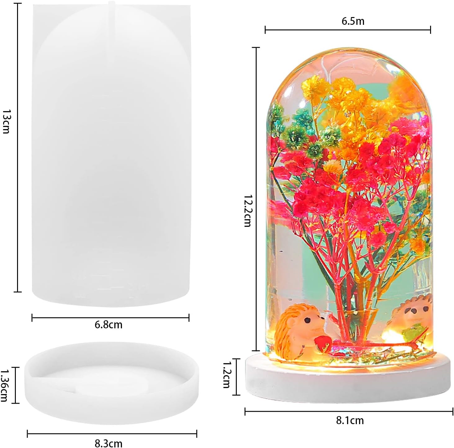 DIY Crystal Epoxy Resin Mold L - Resin Art Light recension och pris