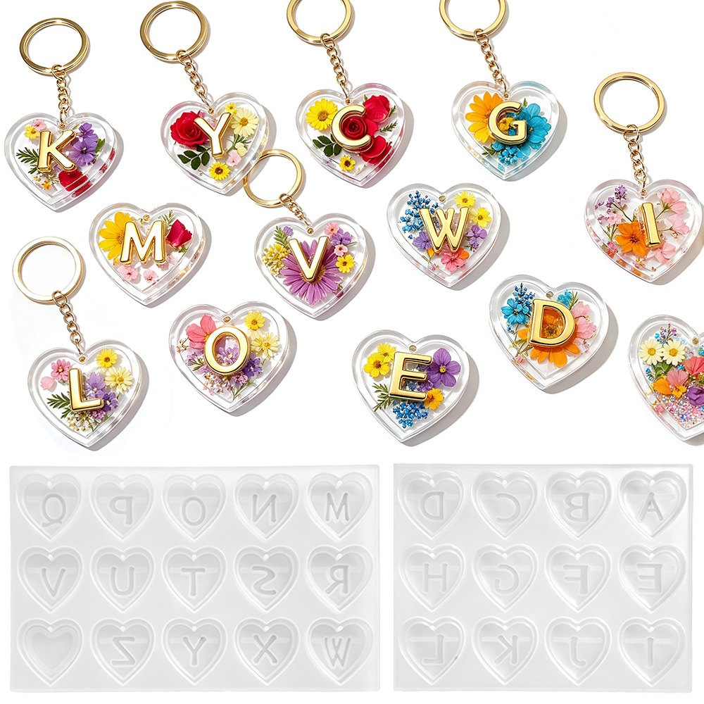 Complete 26 Letters & Heart Si - Resin Art Heart recension och pris