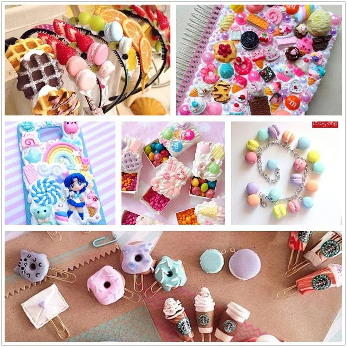 30pcs Random Candy Slime Charm - Resin Art Jewellery Kit recension och pris