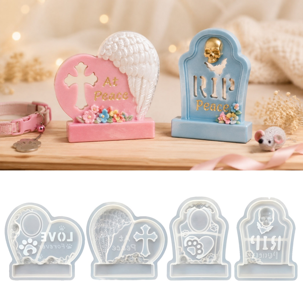 S0304 Heart-Shaped Tombstone M - Resin Art Heart recension och pris