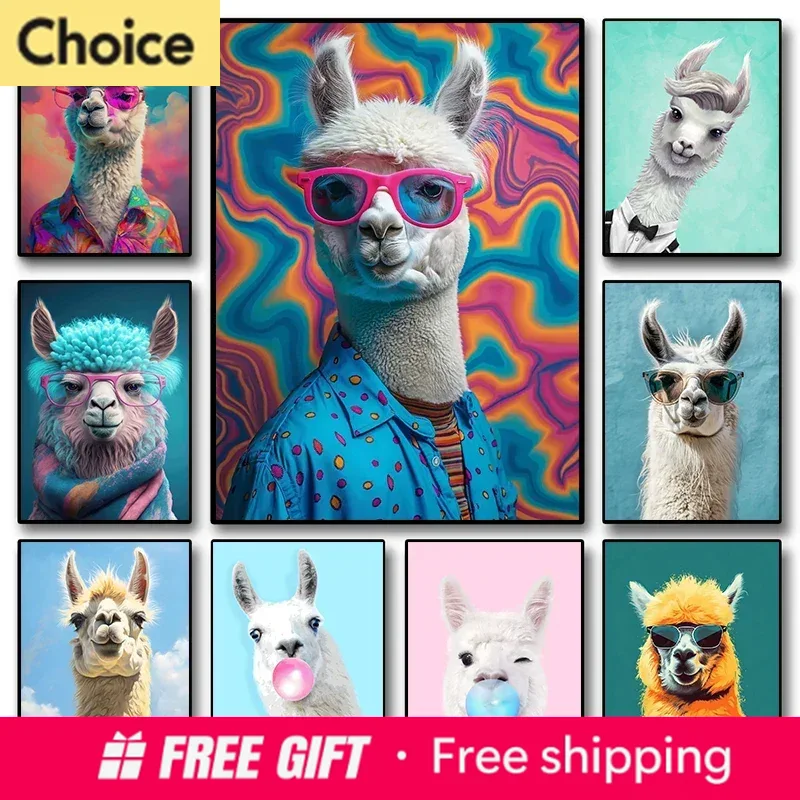 2026 Funny Colorful Llama Anim - Resin Art For Kids recension och pris