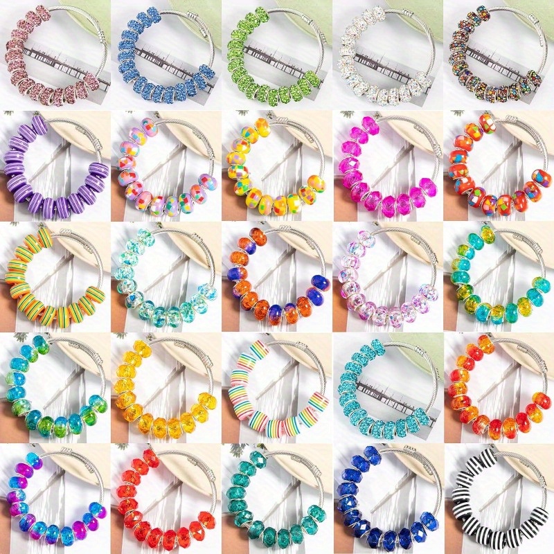 100 Pcs Mixed Color Large Hole - Resin Art Bracelet recension och pris