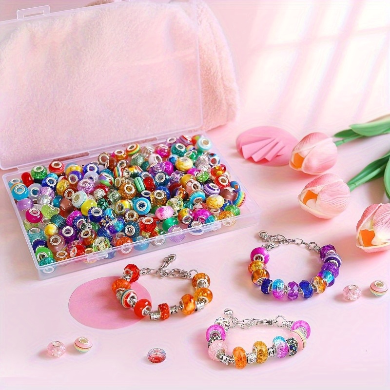 100 Pcs Mixed Color Large Hole - Resin Art Bracelet recension och pris