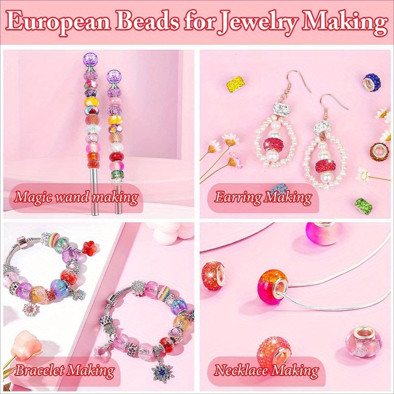 100 Pcs Mixed Color Large Hole - Resin Art Bracelet recension och pris