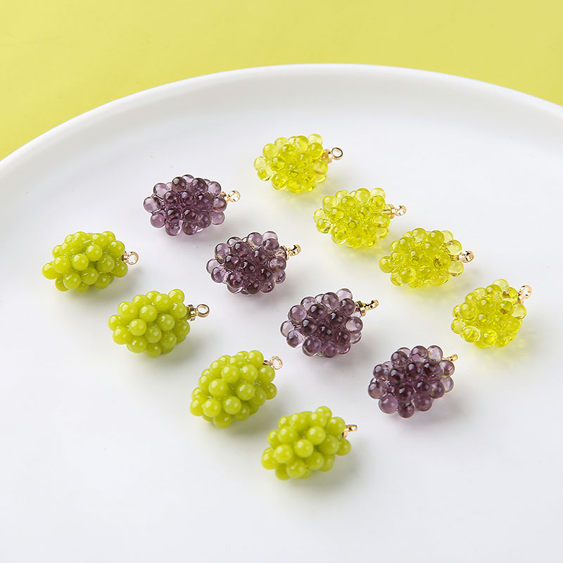 6pcs Cute Little Grapes Resin  - Resin Art Jewellery Kit recension och pris