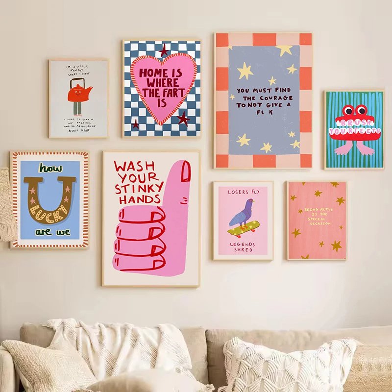 Colorful Humorous House Slogan - Resin Art Quote recension och pris