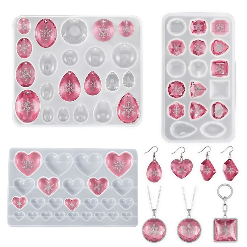 3Packaged Gemstone Silicone Mo - Resin Art Heart recension och pris