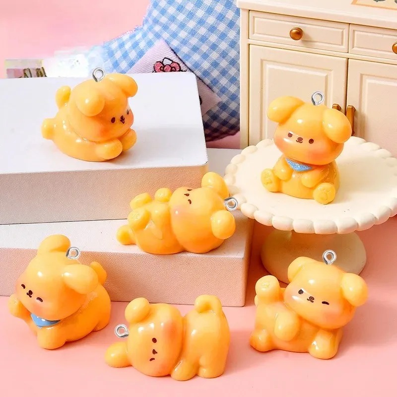 10Pcs Cute Cartoon Dog Acrylic - Resin Art Jewellery Kit recension och pris