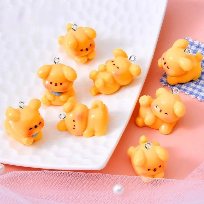 10Pcs Cute Cartoon Dog Acrylic - Resin Art Jewellery Kit recension och pris