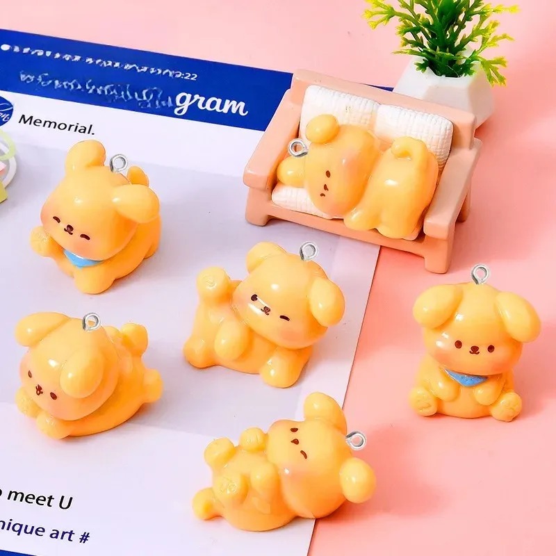 10Pcs Cute Cartoon Dog Acrylic - Resin Art Jewellery Kit recension och pris