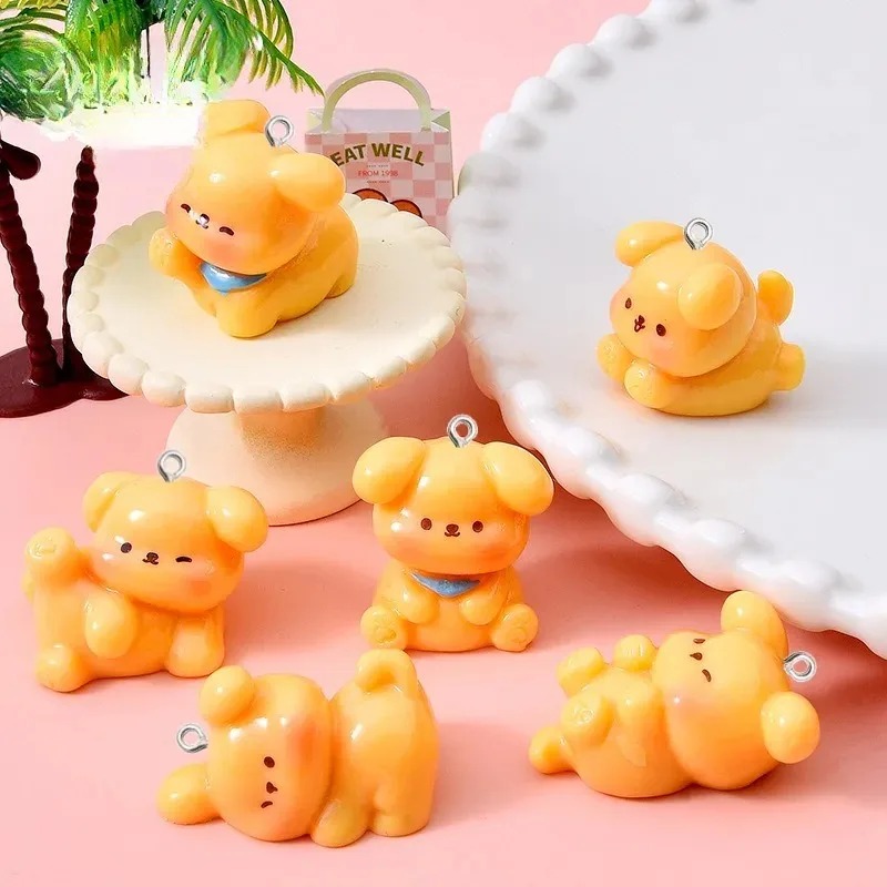 10Pcs Cute Cartoon Dog Acrylic - Resin Art Jewellery Kit recension och pris
