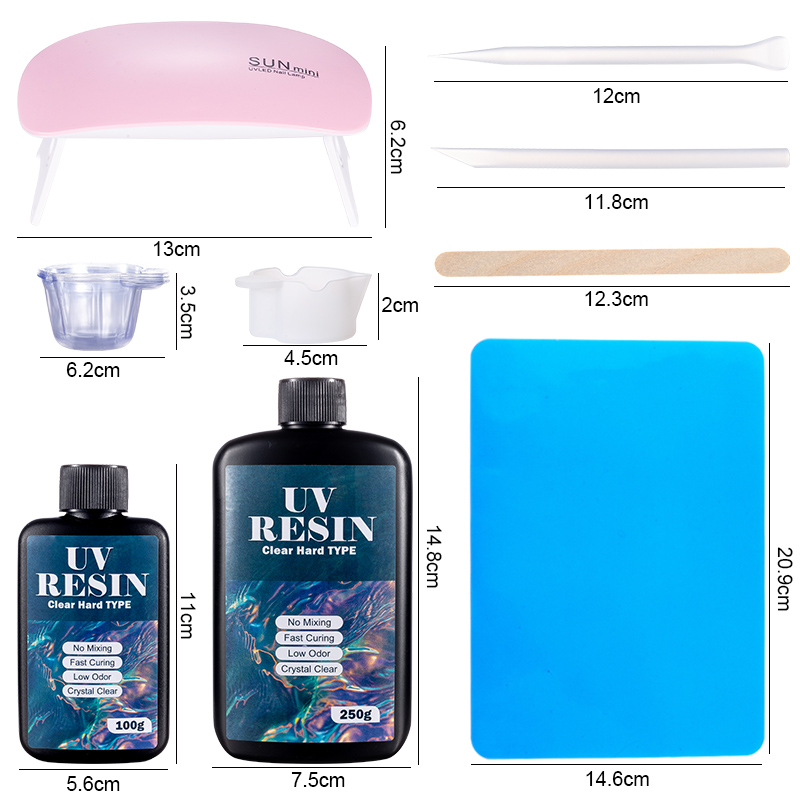 100g/250g Clear UV Resin Hard  - Resin Art Kit For Beginners recension och pris